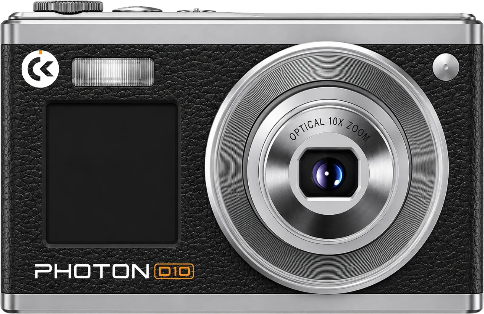 Cokian Photon D10 compact camera in black, front view